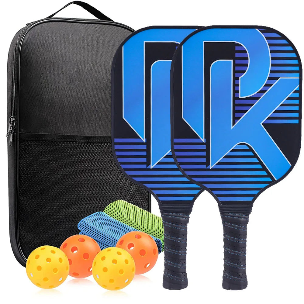 Pickleball Paddles USAPA Approved Set Rackets Honeycomb Core 4 Balls Portable Racquet Cover Carrying Bag Gift Kit Indoor Outdoor