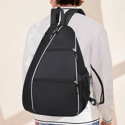 Pickleball Bag Tennis Crossbody Backpack, Sports Backpack with Zipper Closure Adjustable Tennis Racket Bag Sport Accessories