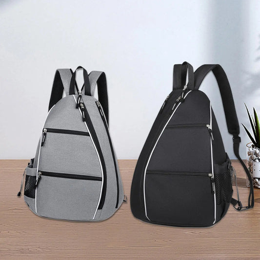 Pickleball Bag Tennis Crossbody Backpack, Sports Backpack with Zipper Closure Adjustable Tennis Racket Bag Sport Accessories