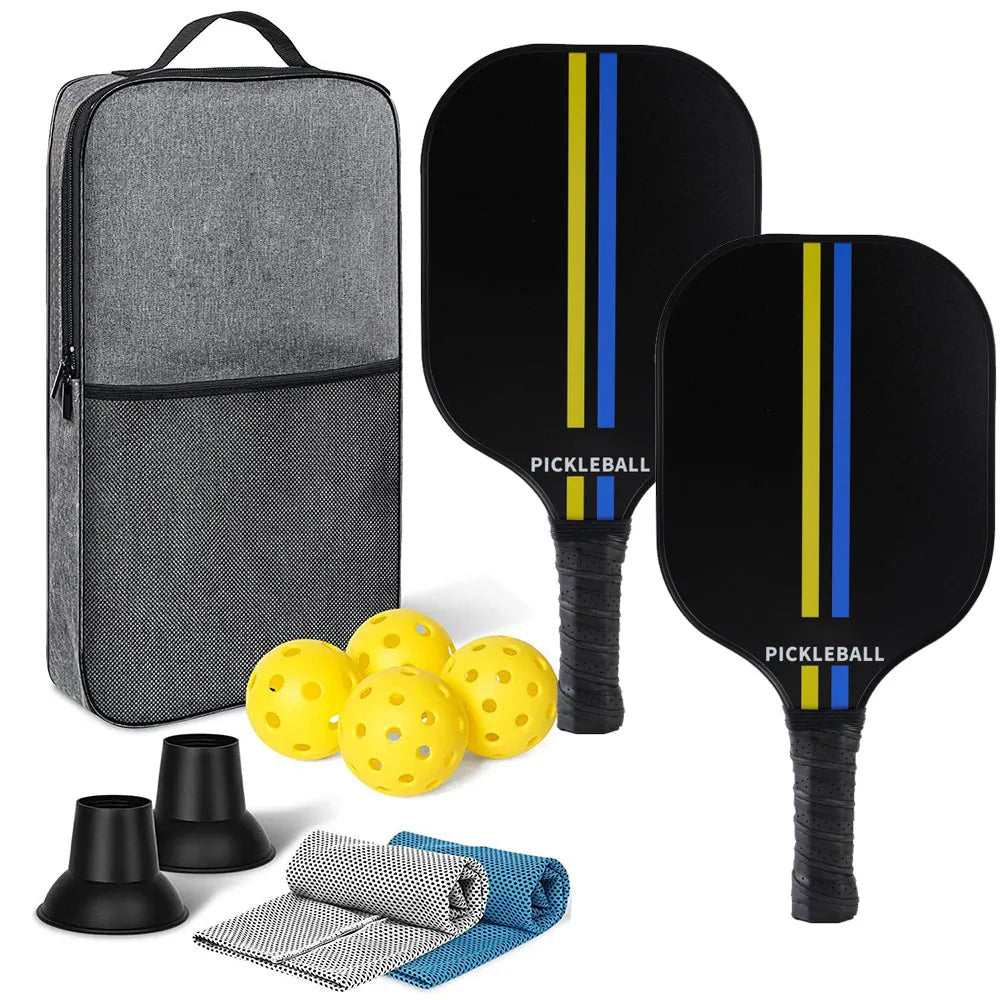 Pickleball Paddles USAPA Approved Set Rackets Honeycomb Core 4 Balls Portable Racquet Cover Carrying Bag Gift Kit Indoor Outdoor